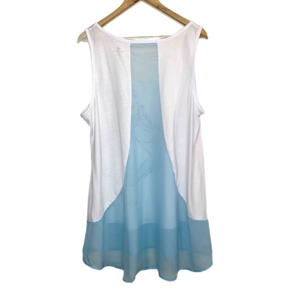 Disney Alice in Wonderland “curious” sleeveless top w/ sheer fabric insets - Picture 2 of 4